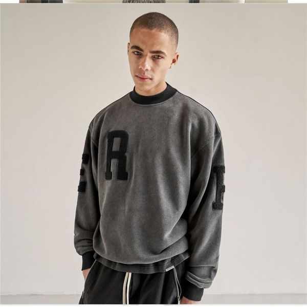men's hoodies & sweatshirts representative vintage wash stitching letter towel embroidered crew neck 1:1 pullover s-xl, Black
men's hoodies & sweatshirts representative vintage wash stitching letter towel embroidered crew neck 1:1 pullover s-xl, Black