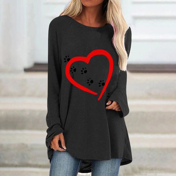 women's t-shirt 2021 spring women heart print fashion casual long mujer o-neck loose sleeve lady plus size blusa #t3g, White
women's t-shirt 2021 spring women heart print fashion casual long mujer o-neck loose sleeve lady plus size blusa #t3g, White