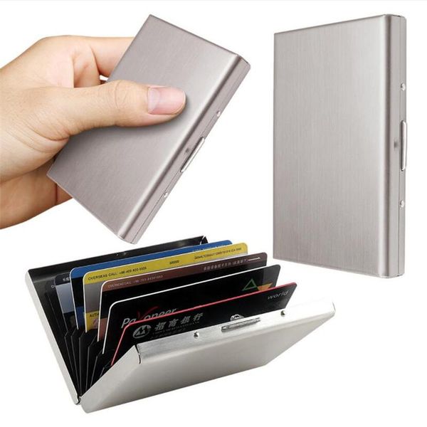 card holders fashion aluminum antimagnetic holder women men metal cowhide rfid business organizer purse wallet, Brown;gray
card holders fashion aluminum antimagnetic holder women men metal cowhide rfid business organizer purse wallet, Brown;gray