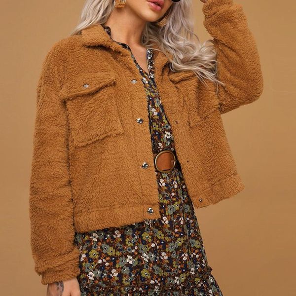 women's jackets 2021 autumn winter women thicken fashion jacket long sleeve single-breasted cardigan cashmere solid loose warm lapel fe, Black;brown
women's jackets 2021 autumn winter women thicken fashion jacket long sleeve single-breasted cardigan cashmere solid loose warm lapel fe, Black;brown