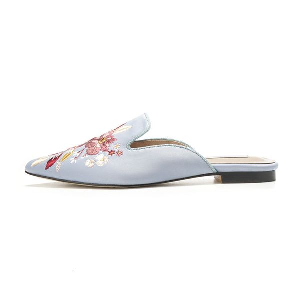 sandals flats embroidered crutches lady slippers blue satin slip on toe pointed female mules in the open-air slide shoes woman k-148 upic, Black
sandals flats embroidered crutches lady slippers blue satin slip on toe pointed female mules in the open-air slide shoes woman k-148 upic, Black