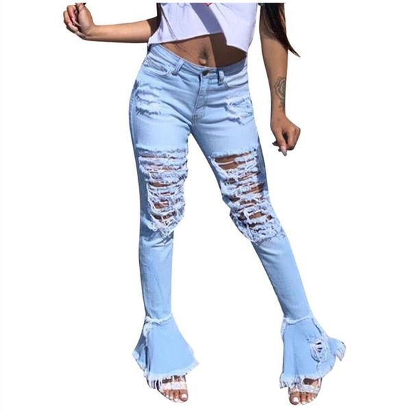 women's jeans women button pocket hole high waist denim pants skinny slim flares casual ladies stretch-through distressed flared, Blue
women's jeans women button pocket hole high waist denim pants skinny slim flares casual ladies stretch-through distressed flared, Blue