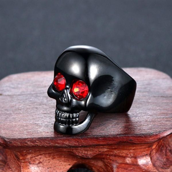 cluster rings men's classic trend retro red zircon black skull ring punk hip hop rock exquisite jewelry gift, Golden;silver
cluster rings men's classic trend retro red zircon black skull ring punk hip hop rock exquisite jewelry gift, Golden;silver