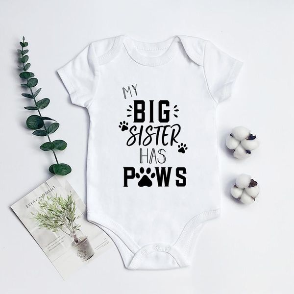 rompers my big sister has paws baby bodysuit borns short sleeve 100% cotton boy girl romper infant clothes outfits 0-24m, Blue
rompers my big sister has paws baby bodysuit borns short sleeve 100% cotton boy girl romper infant clothes outfits 0-24m, Blue