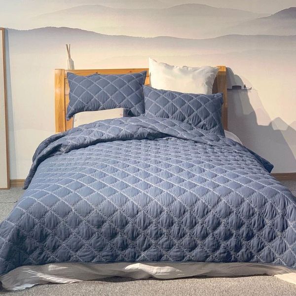 comforters & sets cotton quilt 3pcs set bedspread with 2 shams blue color quilted bed cover sheets queen size coverlet summer blanket
comforters & sets cotton quilt 3pcs set bedspread with 2 shams blue color quilted bed cover sheets queen size coverlet summer blanket