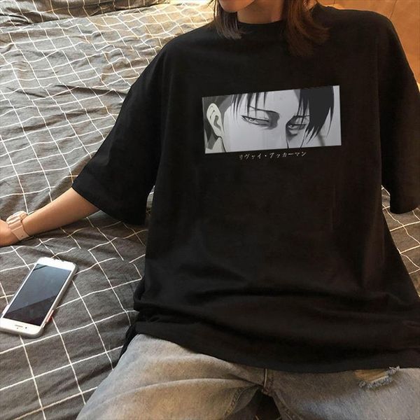 japanese anime attack on titan men t shirts and womens leviackerman eye punk summer harajuku loose gothic short sleeve, White;black
japanese anime attack on titan men t shirts and womens leviackerman eye punk summer harajuku loose gothic short sleeve, White;black