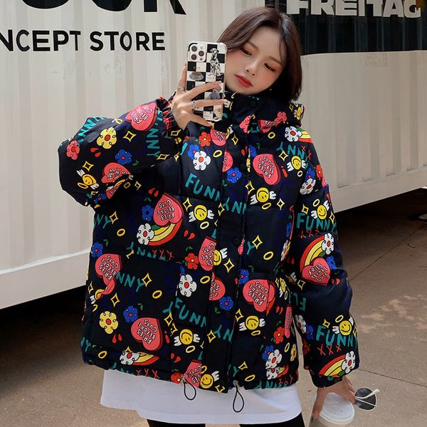 2021 fashion winter women printed parkas jackets casual oversized thick hooded pattern coat girls winter outwear coat, Black
2021 fashion winter women printed parkas jackets casual oversized thick hooded pattern coat girls winter outwear coat, Black