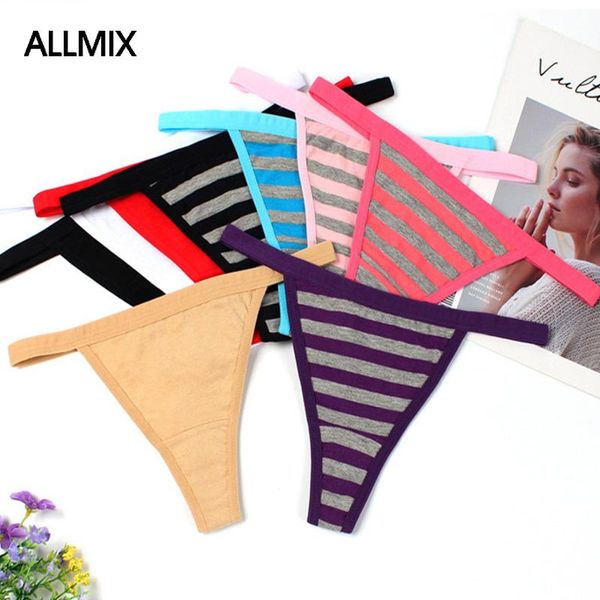 women's panties allmix cotton sport underwear seamless thongs low waist stripe female g-string comfort breathable thong, Black;pink
women's panties allmix cotton sport underwear seamless thongs low waist stripe female g-string comfort breathable thong, Black;pink