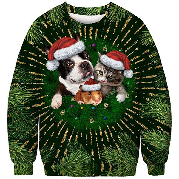 men's christmas 3d long sleeve sleeveless sweater print small animal christmas hamster pattern clothing, White;black
men's christmas 3d long sleeve sleeveless sweater print small animal christmas hamster pattern clothing, White;black
