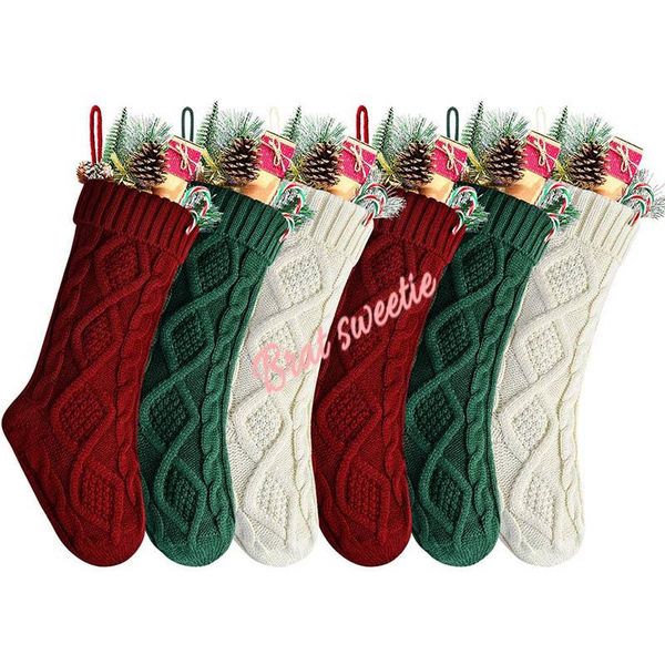 christmas decorations 6pcs/set 18" burgundy green ivory white knit stockings 2021 tree ornaments for home xmas socks
christmas decorations 6pcs/set 18" burgundy green ivory white knit stockings 2021 tree ornaments for home xmas socks