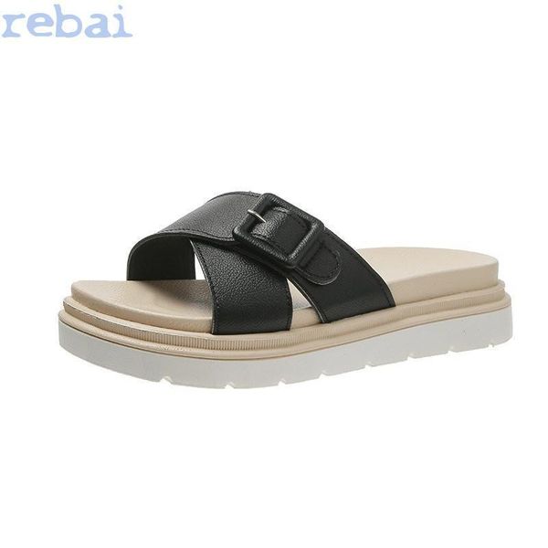 summer women's flat slippers fashion sandals buckle ladies casual comfortable beach shoes female footwear soild, Black
summer women's flat slippers fashion sandals buckle ladies casual comfortable beach shoes female footwear soild, Black