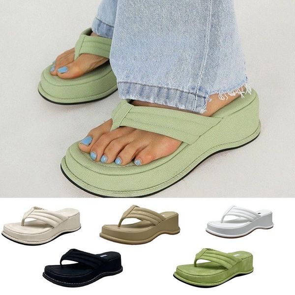slippers 2021 women sandals summer thick bottom ladies beach flat female comfort flip flops leisure, Black
slippers 2021 women sandals summer thick bottom ladies beach flat female comfort flip flops leisure, Black