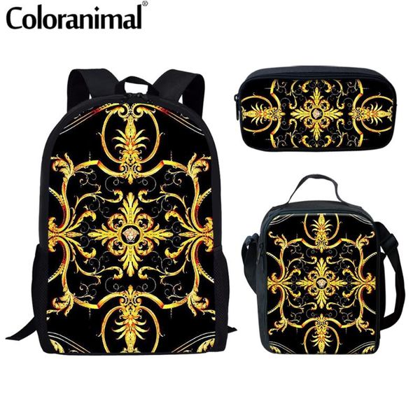 backpack coloranimal vintage europen golden floral printing school bags for teenager boys girls 3pcs set student backpacks
backpack coloranimal vintage europen golden floral printing school bags for teenager boys girls 3pcs set student backpacks