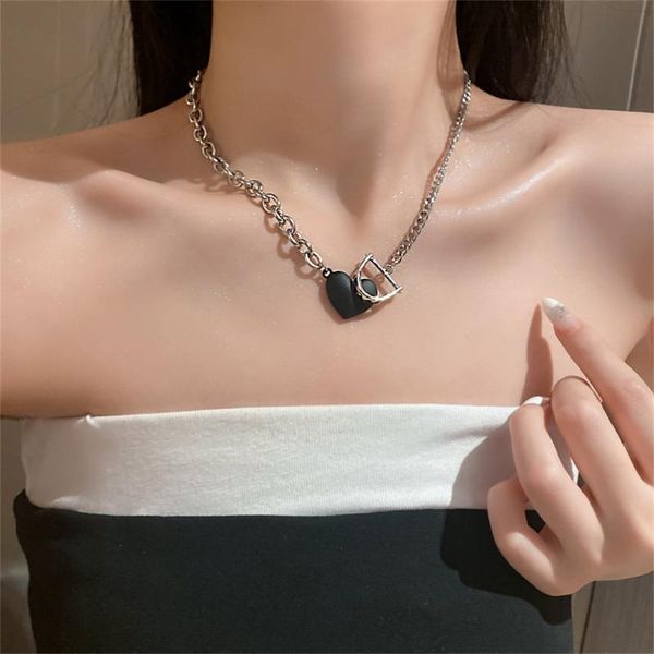 pendant necklaces xiya exquisite retro black love necklace fashion neck chain clavicle niche for women 2021 girlfriend gift, Silver
pendant necklaces xiya exquisite retro black love necklace fashion neck chain clavicle niche for women 2021 girlfriend gift, Silver