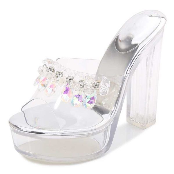 shiny gem diamonds ornament open round toe platform sandals women fashion transparent crystal heel dress shoes slippers, Black
shiny gem diamonds ornament open round toe platform sandals women fashion transparent crystal heel dress shoes slippers, Black