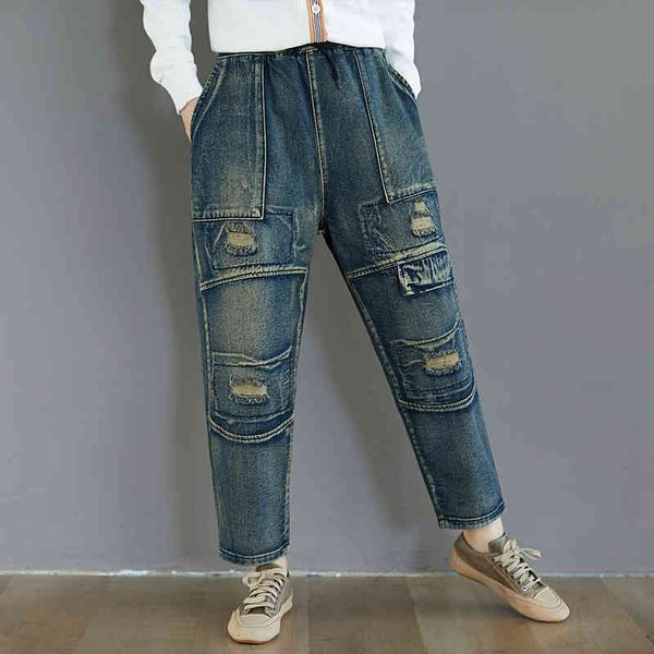 women's jeans vintage boyfriends ripped woman spring elastic waist streetwear casual ladies denim pants trousers pantalones q4mq, Blue
women's jeans vintage boyfriends ripped woman spring elastic waist streetwear casual ladies denim pants trousers pantalones q4mq, Blue