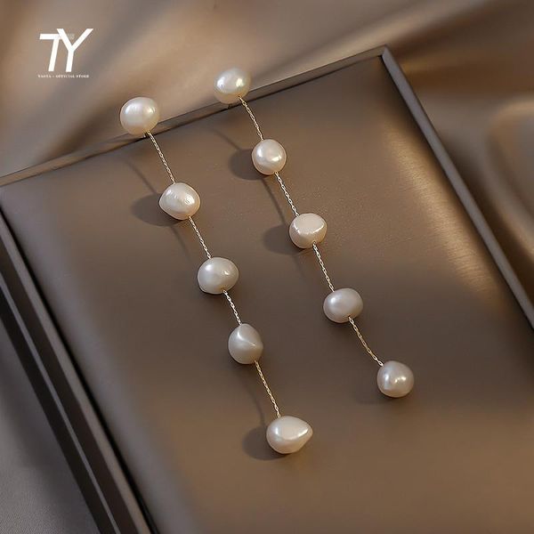 dangle & chandelier korean fashion simple baroque pearl tassel long earrings for woman gothic girl's elegant jewelry wedding party set, Silver
dangle & chandelier korean fashion simple baroque pearl tassel long earrings for woman gothic girl's elegant jewelry wedding party set, Silver