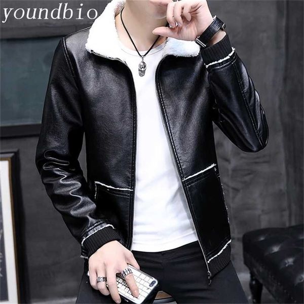 autumn and winter the leather jacket coat men plus velvet thickened pu leather warm fashion men leather jacket 211118, Black
autumn and winter the leather jacket coat men plus velvet thickened pu leather warm fashion men leather jacket 211118, Black