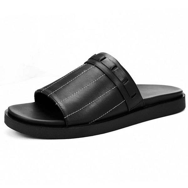 slippers men summer trend korean edition casual anti-skid simple breathable one word drag leather soft bottom, Black
slippers men summer trend korean edition casual anti-skid simple breathable one word drag leather soft bottom, Black