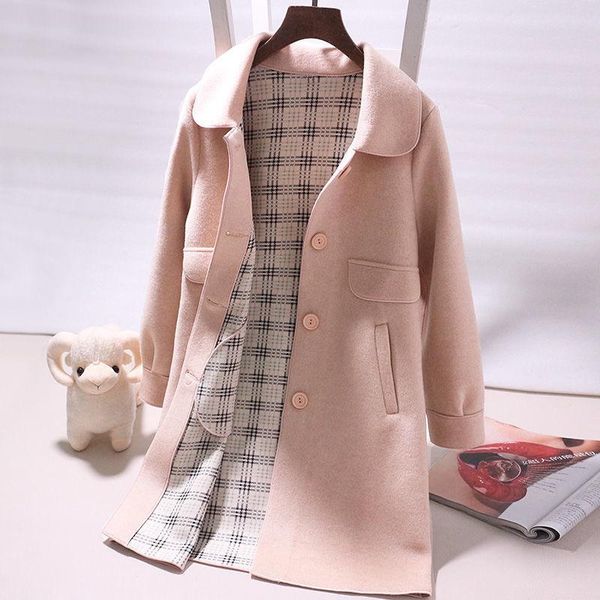 women's wool & blends 2021 jacket women coat woolen for autumn and winter loose overcoat long coats veste manteau femme a1078, Black
women's wool & blends 2021 jacket women coat woolen for autumn and winter loose overcoat long coats veste manteau femme a1078, Black