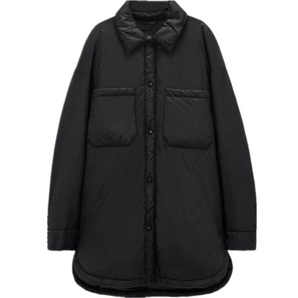 women's jackets autumn winter parka coat women long sleeve turn down collar jacket female oversize warm cotton shirt outerwear, Black;brown
women's jackets autumn winter parka coat women long sleeve turn down collar jacket female oversize warm cotton shirt outerwear, Black;brown
