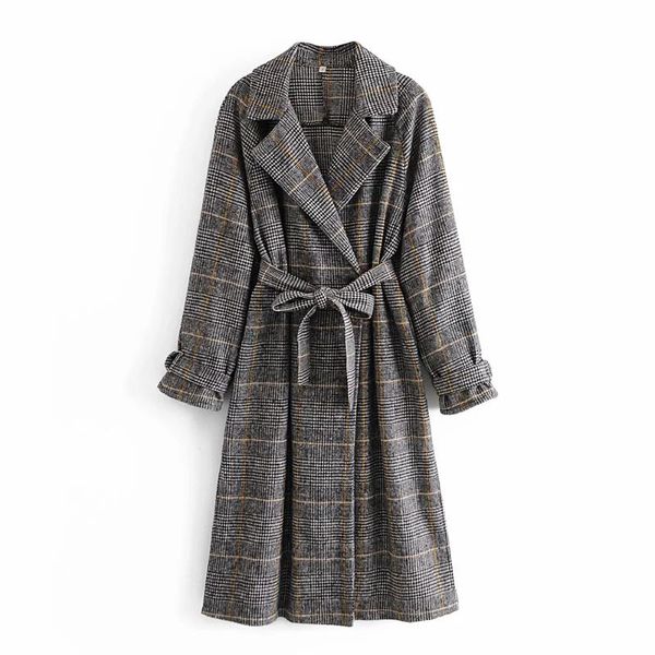 women's wool & blends xikom 2021 women autumn office lady plaid belt long sleeve park coat female vintage streetwear casual loose top, Black
women's wool & blends xikom 2021 women autumn office lady plaid belt long sleeve park coat female vintage streetwear casual loose top, Black