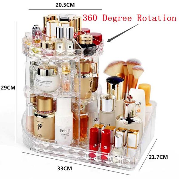 storage boxes & bins cosmetic rack large capacity box 360 degree rotating transparent acrylic fashion
storage boxes & bins cosmetic rack large capacity box 360 degree rotating transparent acrylic fashion