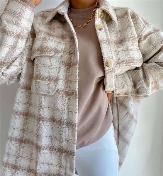 lazy style autumn product loose and comfortable single breasted plaid cardigan coat women's wear, Black;brown
lazy style autumn product loose and comfortable single breasted plaid cardigan coat women's wear, Black;brown