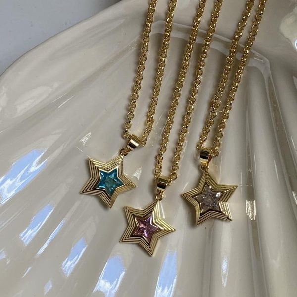 pendant necklaces ins copper inlaid zircon star necklace vintage shining for women girls fashion jewelry gift, Silver
pendant necklaces ins copper inlaid zircon star necklace vintage shining for women girls fashion jewelry gift, Silver