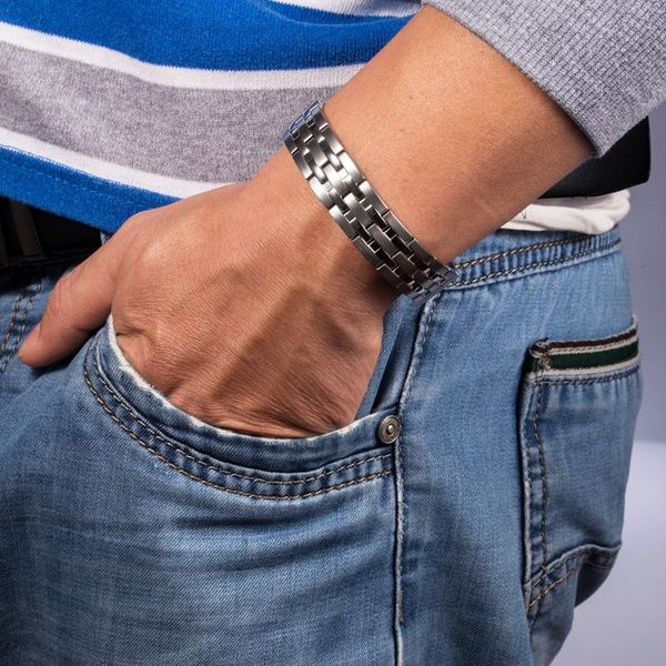 link, chain magnetic bracelet homme 15mm waterproof luxury stainless steel male wristband health energy for men, Black
link, chain magnetic bracelet homme 15mm waterproof luxury stainless steel male wristband health energy for men, Black