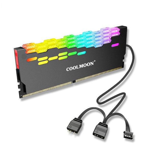 fans & coolings coolmoon 5v argb heatsink led 2x3 pin 1x4 memory heat sink aluminum alloy ram cooler for deskpc computer
fans & coolings coolmoon 5v argb heatsink led 2x3 pin 1x4 memory heat sink aluminum alloy ram cooler for deskpc computer