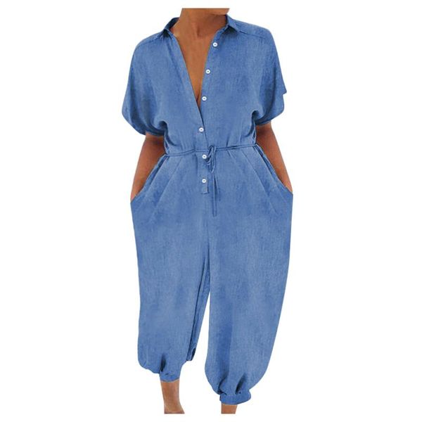jaycosin women 2021 fashion loose solid jumpsuit strap dungaree harem trousers ladies overall pants casual playsuits plus size women's, Blue
jaycosin women 2021 fashion loose solid jumpsuit strap dungaree harem trousers ladies overall pants casual playsuits plus size women's, Blue