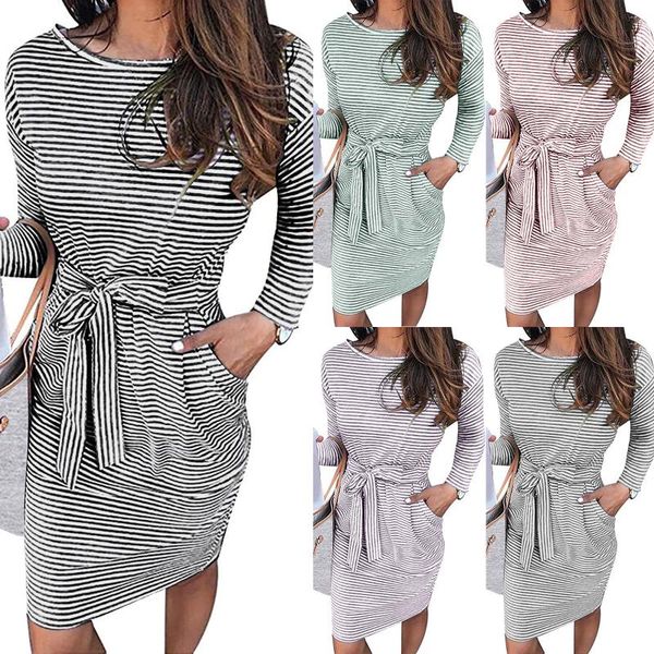 casual dresses women bandage office stripe print autumn sundress round neck long sleeve loose pocket dress robe longue femme, Black;gray
casual dresses women bandage office stripe print autumn sundress round neck long sleeve loose pocket dress robe longue femme, Black;gray