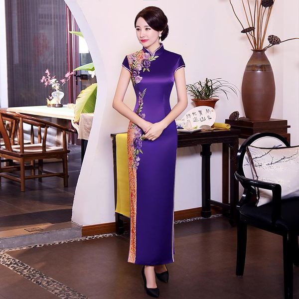 ethnic clothing plus size 5xl women chinese traditional long qipao fashion stage show social etiquette dress vintage classic slim cheongsam, Red
ethnic clothing plus size 5xl women chinese traditional long qipao fashion stage show social etiquette dress vintage classic slim cheongsam, Red