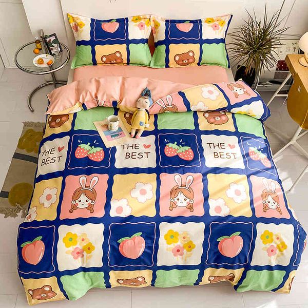 all matted four pure cotton double bed suite dormitory three piece set of bedding
