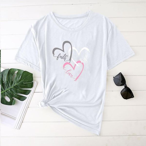 women's t-shirt 6heart print pullover valentine's day t shirt women mulher camisetas casual short sleeve o-neck vetemznt femme, White
women's t-shirt 6heart print pullover valentine's day t shirt women mulher camisetas casual short sleeve o-neck vetemznt femme, White