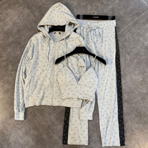 women's tracksuits spring autumn long sleeve hooded cardigan sweatshirt pants with camisole casual sports 3 piece set suit women lady o, Gray
women's tracksuits spring autumn long sleeve hooded cardigan sweatshirt pants with camisole casual sports 3 piece set suit women lady o, Gray
