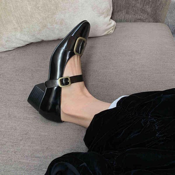 of the design feminine fashion low-heeled metal buckle soft soles dress shoes mujer ipdx, Black
of the design feminine fashion low-heeled metal buckle soft soles dress shoes mujer ipdx, Black
