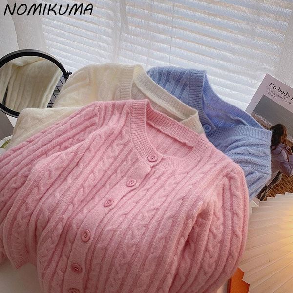 women's knits & tees nomikuma 2021 autumn korean twisted cardigan sweater long sleeve o-neck knitwear causal single breasted knitted c, White
women's knits & tees nomikuma 2021 autumn korean twisted cardigan sweater long sleeve o-neck knitwear causal single breasted knitted c, White