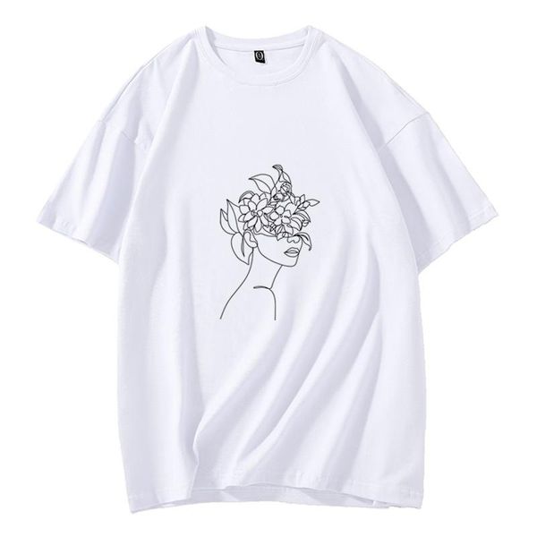 women's t-shirt round neck fashion line art creation women cotton tshirt ladies harajuku shirt short sleeve tee casual summer oversized, White
women's t-shirt round neck fashion line art creation women cotton tshirt ladies harajuku shirt short sleeve tee casual summer oversized, White