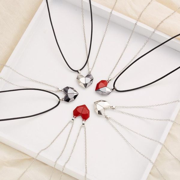 fashion magnetic couple heart shape necklace gothic punk style for men jewelry wedding lovers couples valentine's day gift gifts 2pcs/s, Silver
fashion magnetic couple heart shape necklace gothic punk style for men jewelry wedding lovers couples valentine's day gift gifts 2pcs/s, Silver