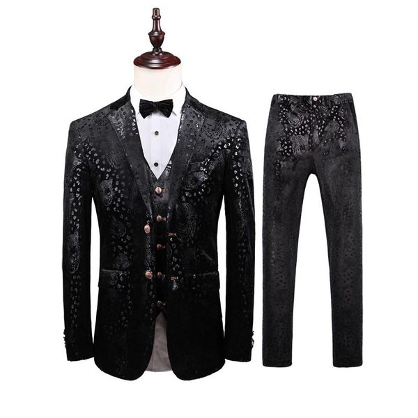 men's suit 2021 autumn fashion print single-breasted prom tuxedos grooms men set 3 pieces(blazer+vest+pants) costume homme suits & blaz, White;black
men's suit 2021 autumn fashion print single-breasted prom tuxedos grooms men set 3 pieces(blazer+vest+pants) costume homme suits & blaz, White;black