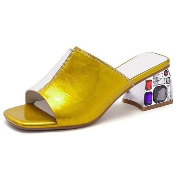 slippers women mules crystal shoes genuine leather patchwork 2021 block high heels green tpr ladies party, Black
slippers women mules crystal shoes genuine leather patchwork 2021 block high heels green tpr ladies party, Black
