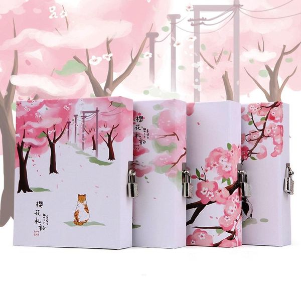 "sakura cat lock notebook" cute diary daily planner agenda journal girls stationery gift notepads, Purple;pink
"sakura cat lock notebook" cute diary daily planner agenda journal girls stationery gift notepads, Purple;pink