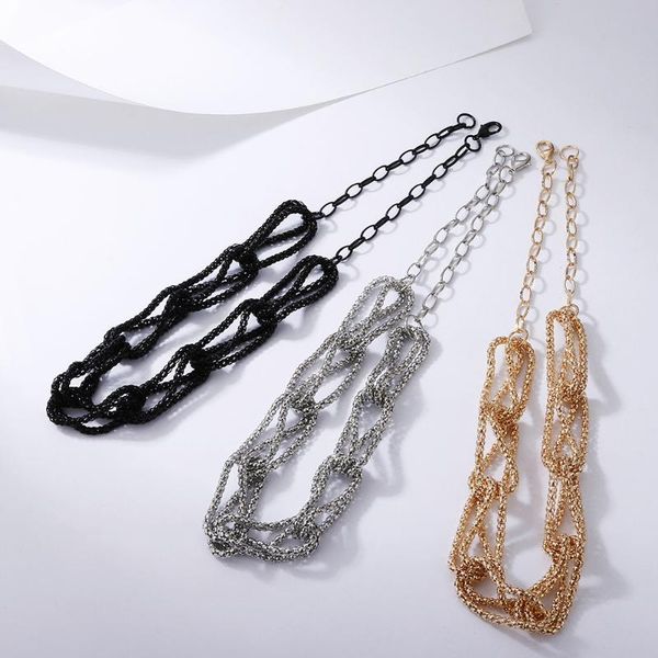 chains exaggerated multilayer metal chain necklace female bead hollow matte clavicle retro temperament hip hop, Silver
chains exaggerated multilayer metal chain necklace female bead hollow matte clavicle retro temperament hip hop, Silver