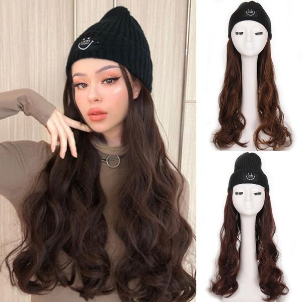 synthetic wigs lvhan knitted hat wig long wavy with fashion black autumn winter cap hair
synthetic wigs lvhan knitted hat wig long wavy with fashion black autumn winter cap hair