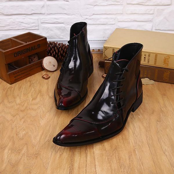 boots charm2021 british and korean fashion success men's pointed hair stylist leisure young stage singer real leather, Black
boots charm2021 british and korean fashion success men's pointed hair stylist leisure young stage singer real leather, Black