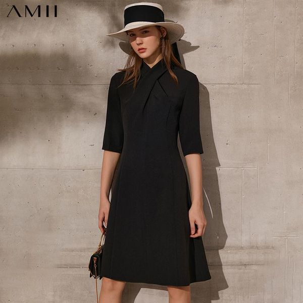 casual dresses amii minimalism spring summer women's dress causal solid slim fit knee-length temperament black 12130008, Black;gray
casual dresses amii minimalism spring summer women's dress causal solid slim fit knee-length temperament black 12130008, Black;gray