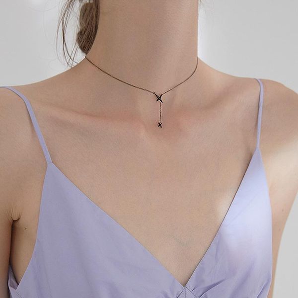 pendant necklaces 2021 necklace for women four-corner star choker ladies clavicle chain korean trendy girl jewelry collares, Silver
pendant necklaces 2021 necklace for women four-corner star choker ladies clavicle chain korean trendy girl jewelry collares, Silver