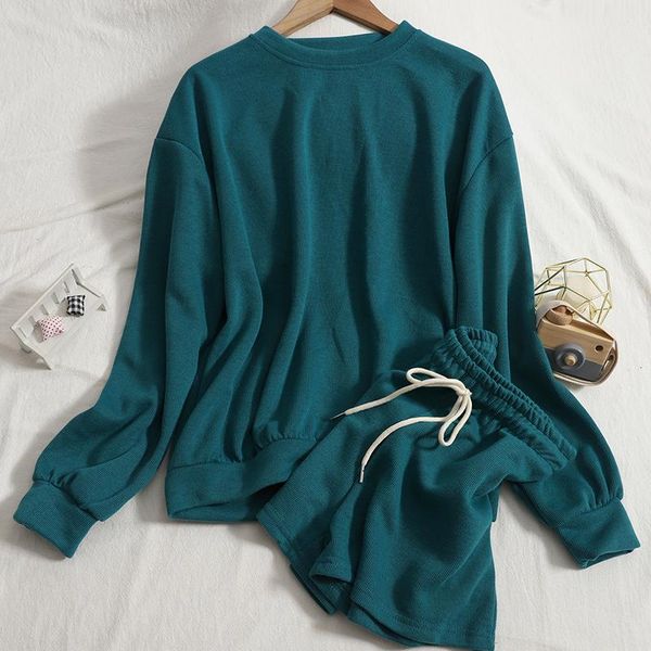 women's tracksuits 2021 autumn shorts suit casual pullover o neck sweatshirt loose with lace wide-leg two-piece sets female trend, Gray
women's tracksuits 2021 autumn shorts suit casual pullover o neck sweatshirt loose with lace wide-leg two-piece sets female trend, Gray